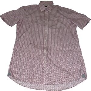 Michael Kors M Slim Fit Button Down Collar Shirt Preppy Designer Party Casual